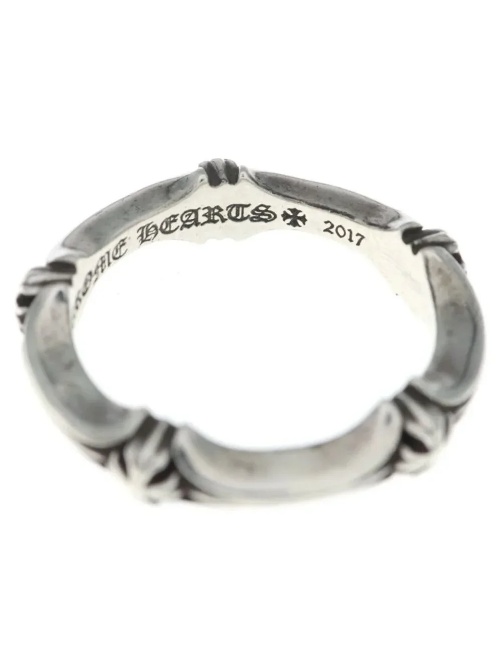 Chrome Hearts Plus and Bone Ring Silver